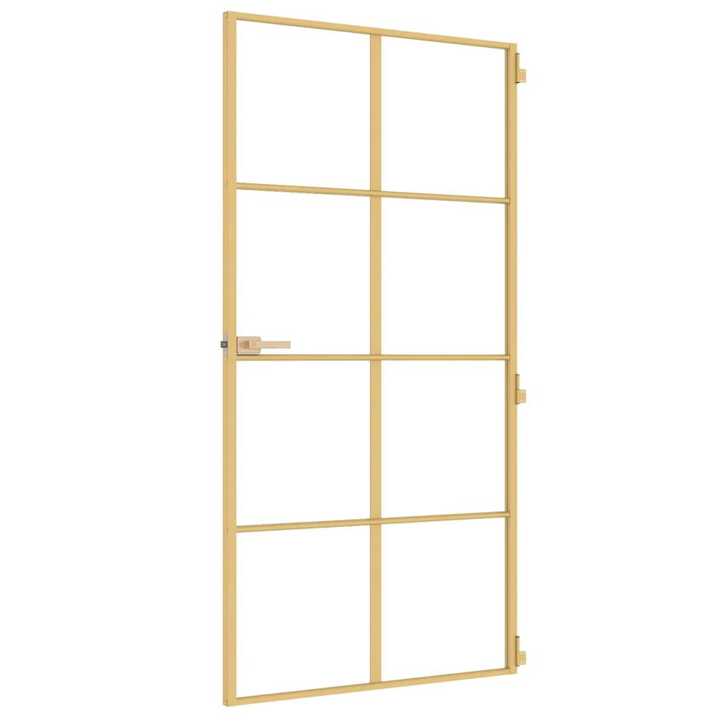 Ușă interior Slim auriu 102,5x201,5cm sticlă temperată/aluminiu