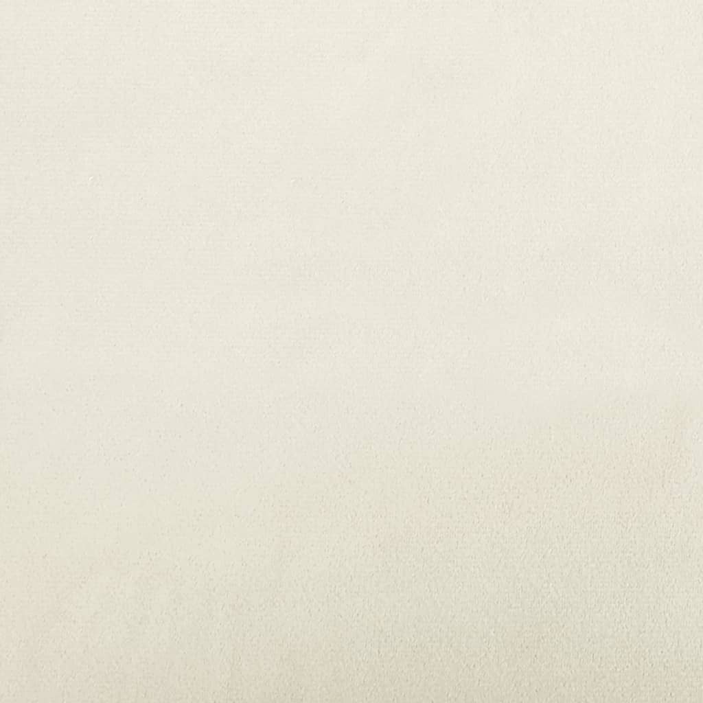 Canapea cu 2 locuri, crem, 120 cm, catifea