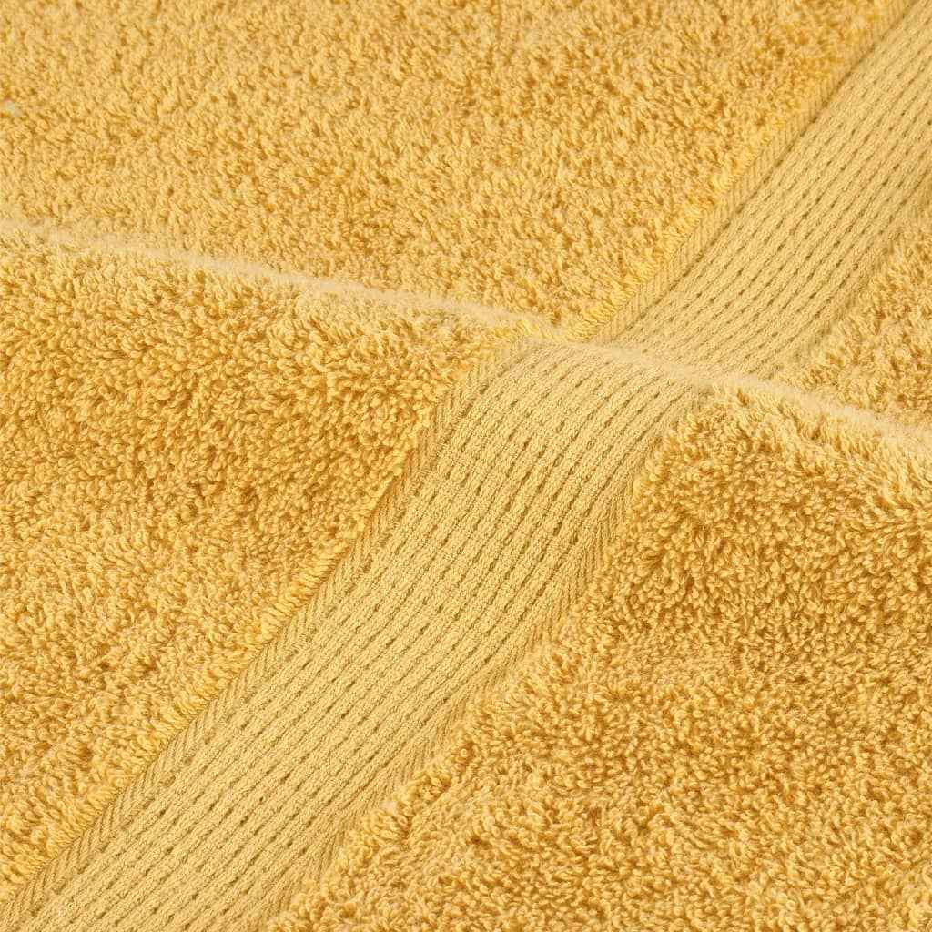 Prosoape de duș premium, SOLUND 4 buc auriu 70x140cm 600 gsm