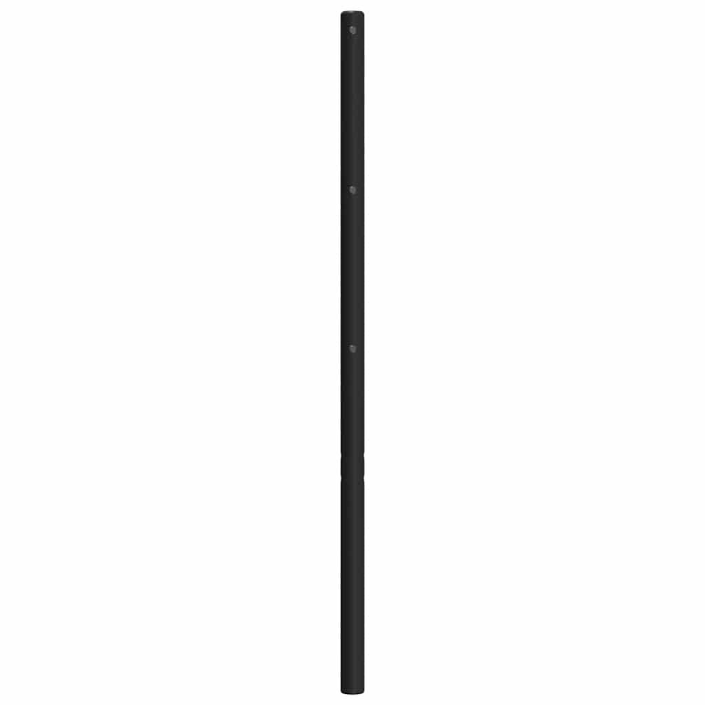 Tăblie de pat de schimb metalică, negru, 135 cm
