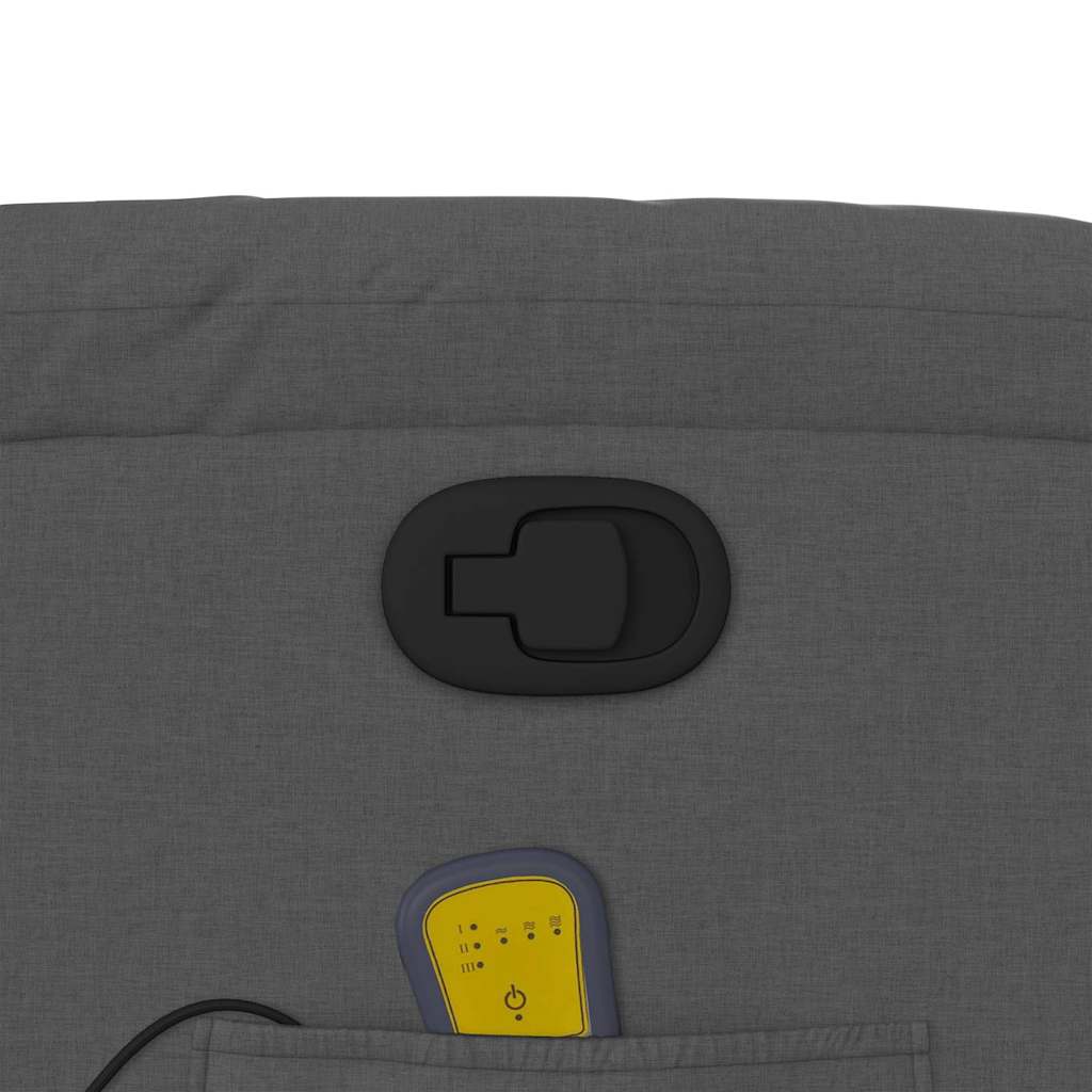 Fotoliu de masaj rabatabil, gri închis, material textil