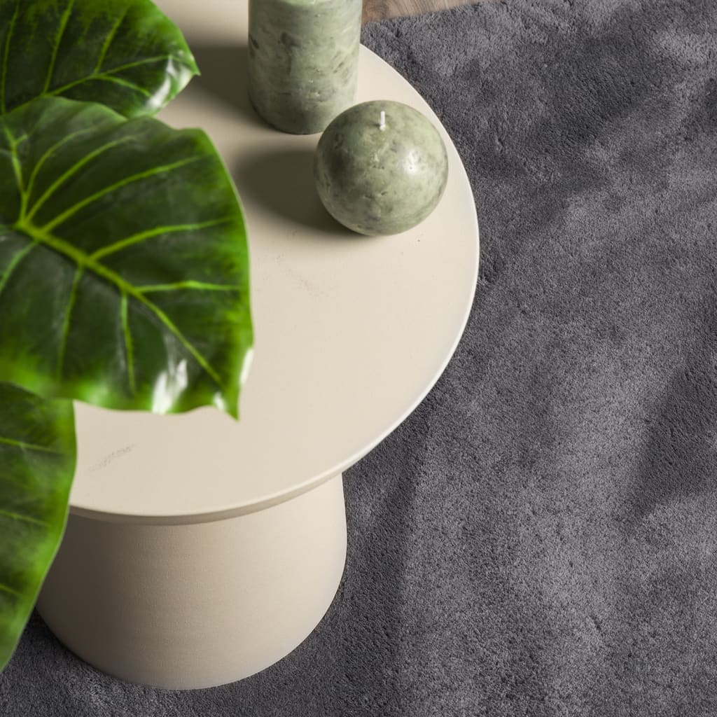 Covor HUARTE, fir scurt, moale și lavabil, antracit, 160x160 cm