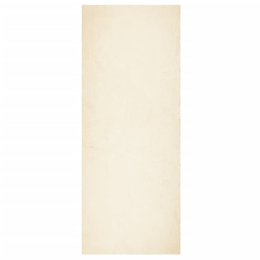 Covor HUARTE, fir scurt, moale și lavabil, crem, 80x200 cm
