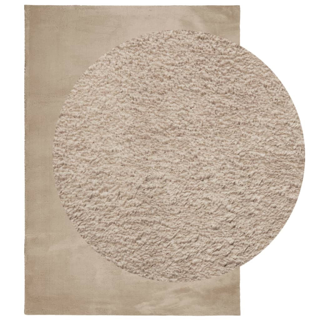 Covor HUARTE, fir scurt, moale și lavabil, nisipiu, 140x200 cm