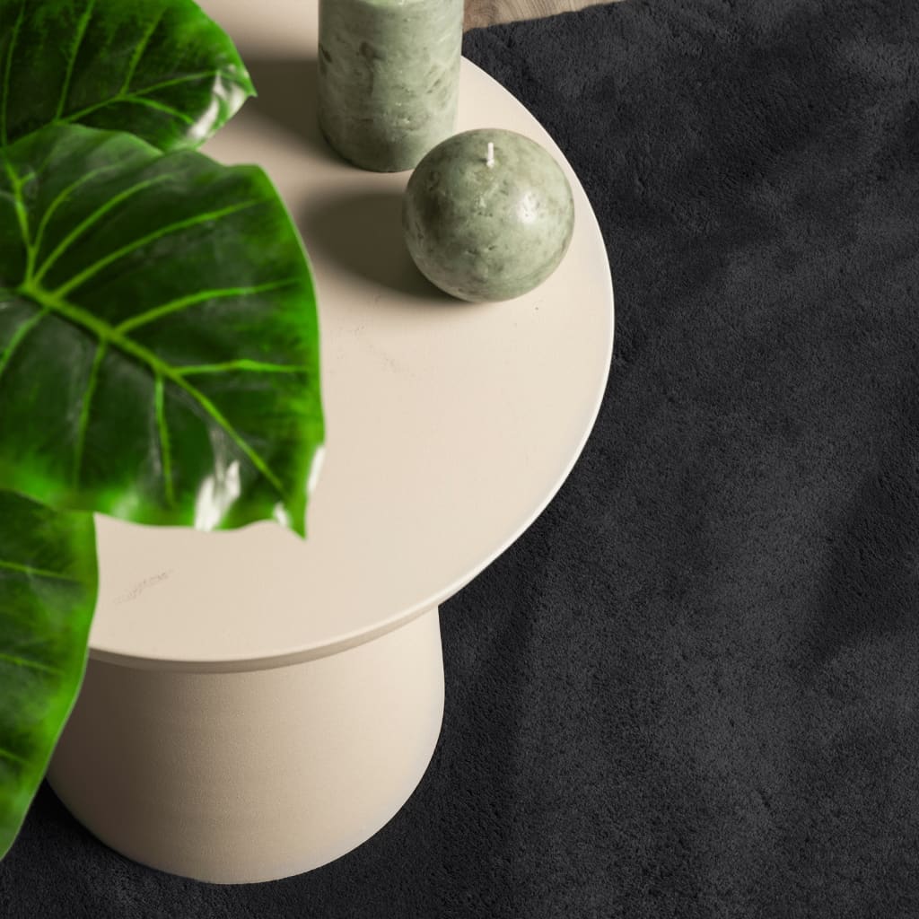 Covor HUARTE, fir scurt, moale și lavabil, negru, 200x280 cm