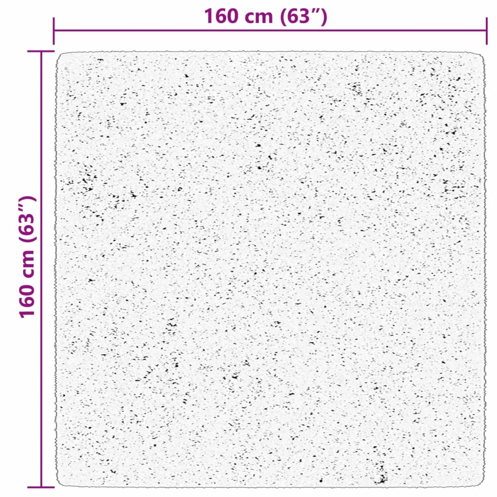 Covor HUARTE, fir scurt, moale și lavabil, roz pudră, 160x160cm