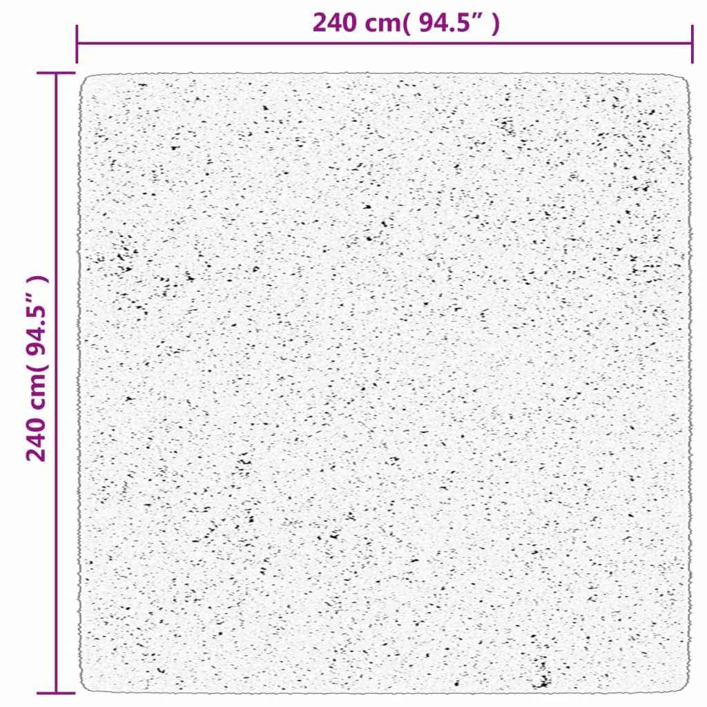 Covor „OVIEDO”, fire scurte, negru, 240x240 cm