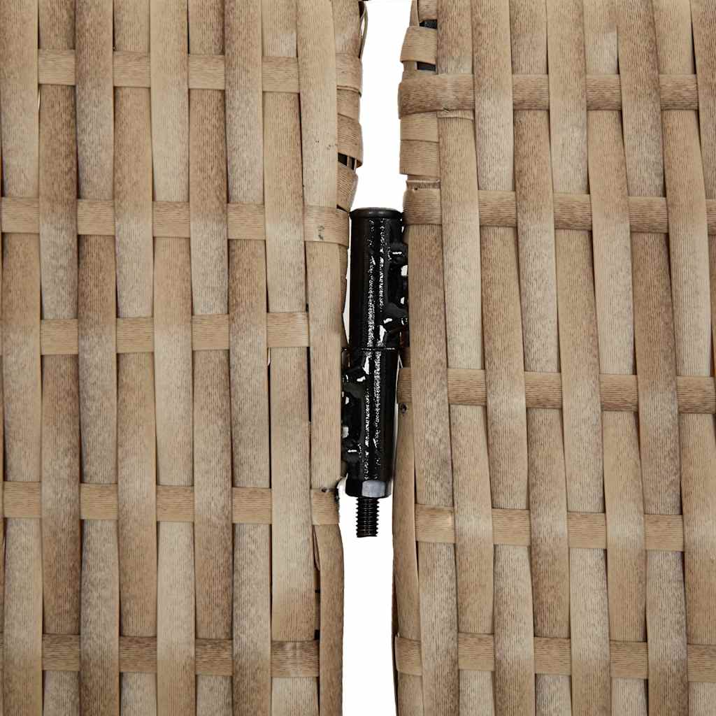 Separator de cameră cu 5 panouri, bej, poliratan