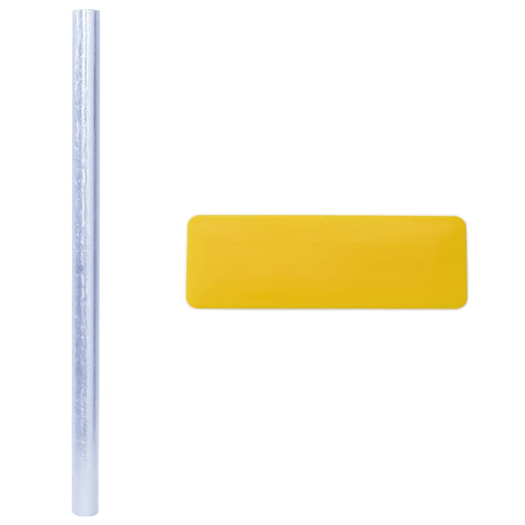 Folie fereastră, 3 buc., mată, model curcubeu 3D, PVC