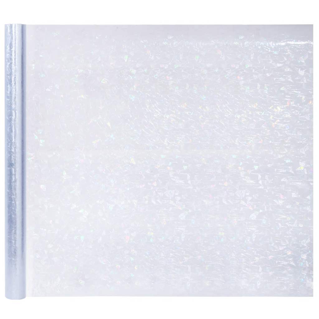 Folie fereastră, 5 buc., mată, model curcubeu 3D, PVC