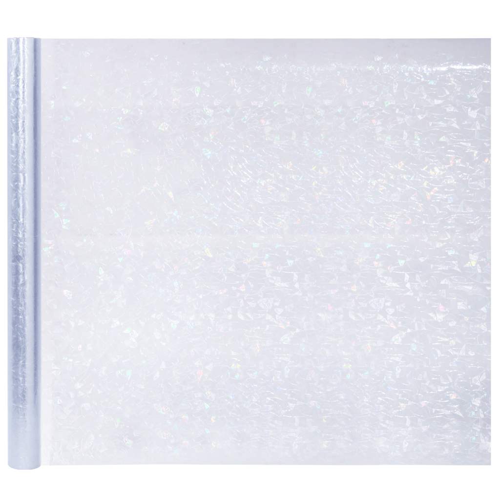 Folie fereastră, 5 buc., mată, model curcubeu 3D, PVC