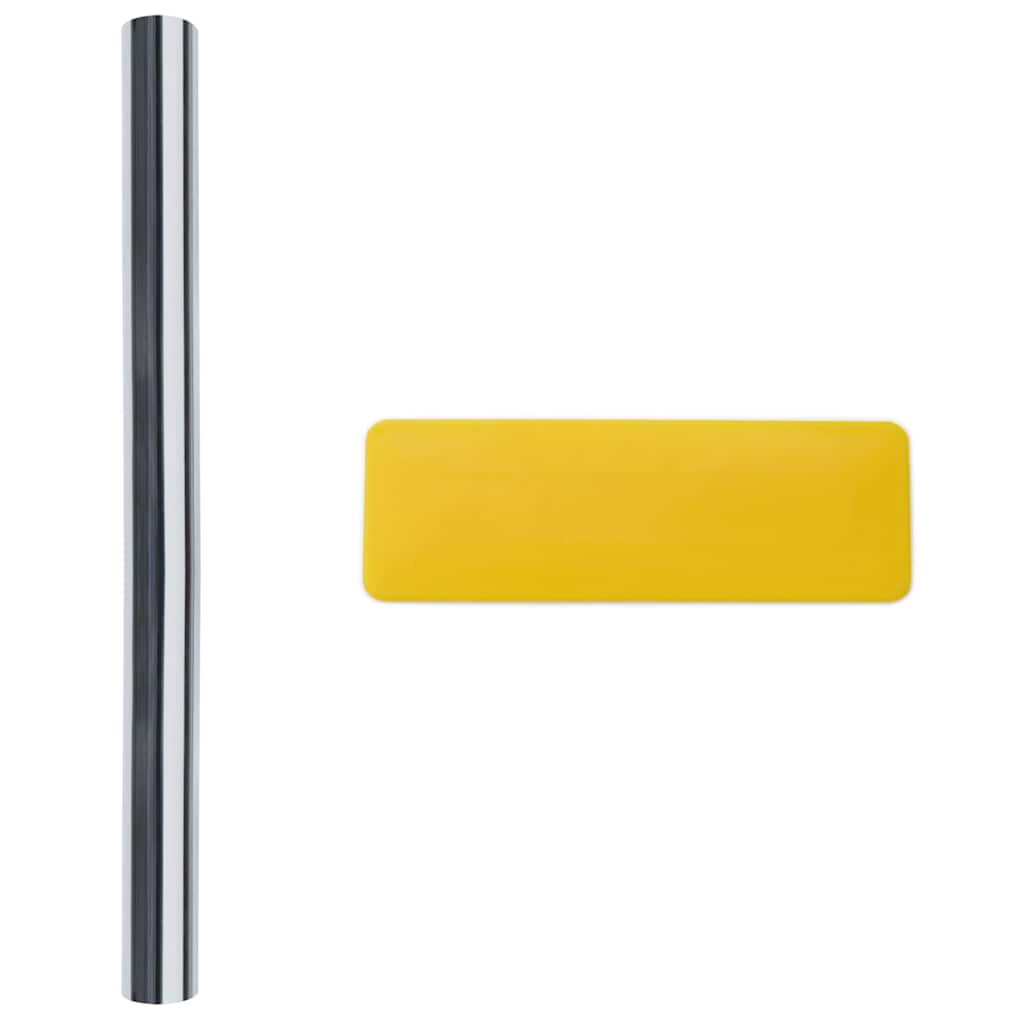 Folie solară, 5 buc., efect reflectorizant static argintiu, PVC