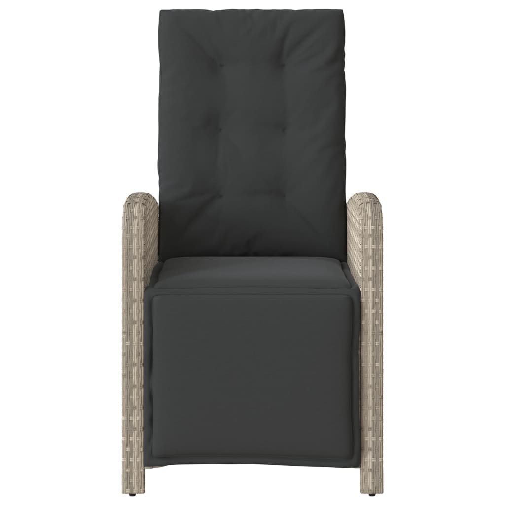 Scaun de grădină rabarabil cu suport picioare,2 buc., poliratan