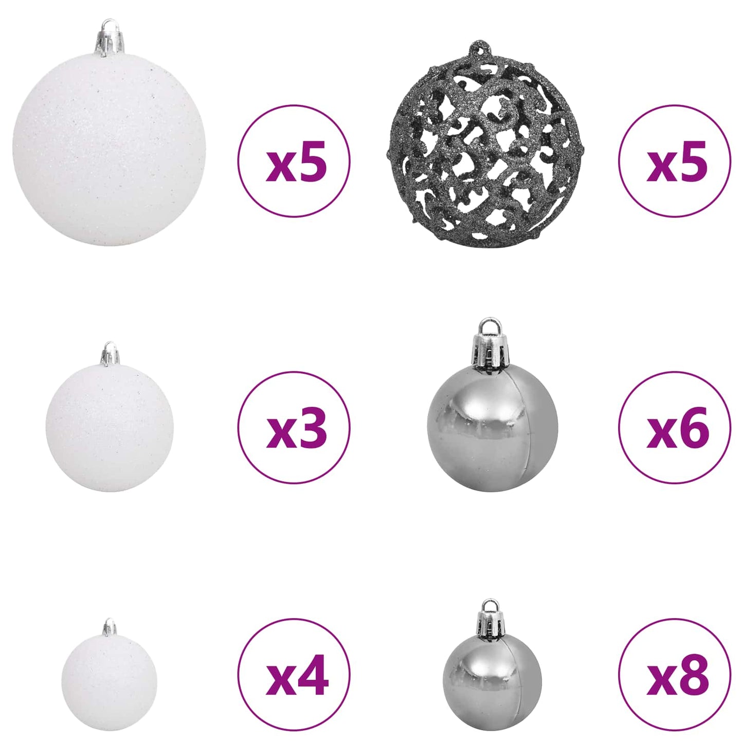 Brad de Crăciun artificial Alb 80 x 80 x 150 cm PVC și Metal