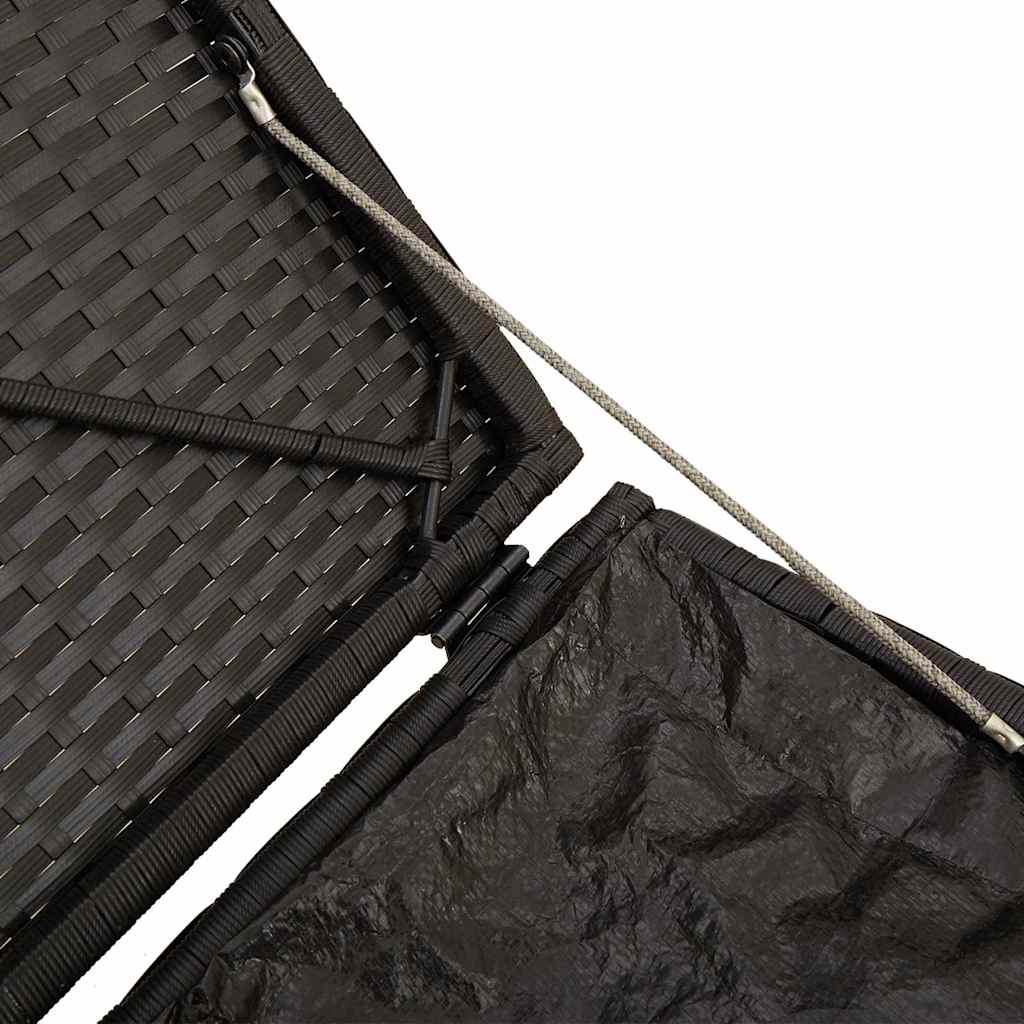 Cutie pentru perne Negru 50 x 50 x 50 cm poliratan