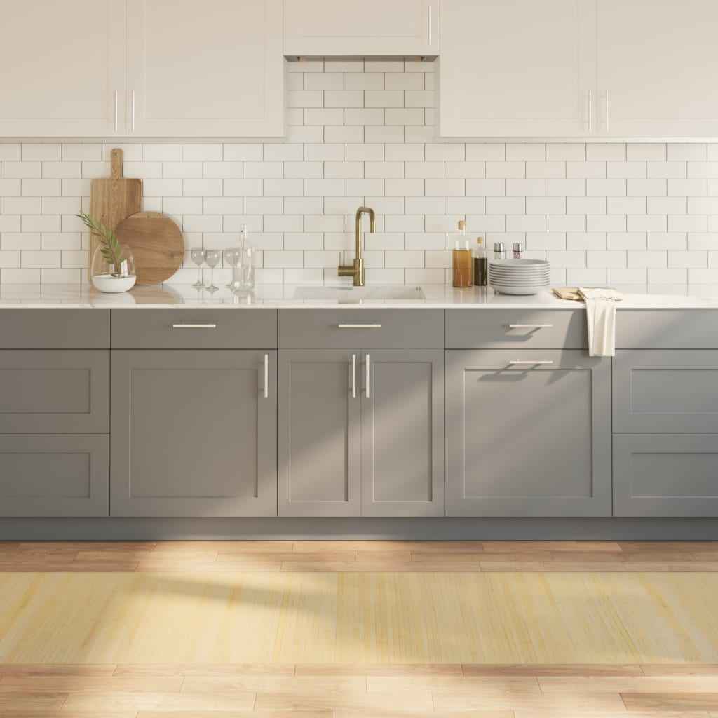 Covor dreptunghiular, natural deschis, 70x400 cm, bambus