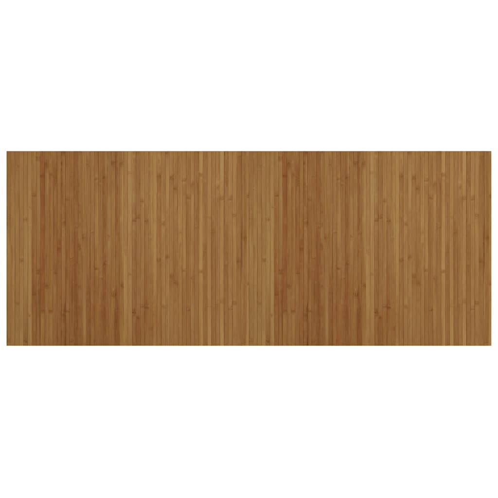 Covor dreptunghiular, maro, 80x200 cm, bambus