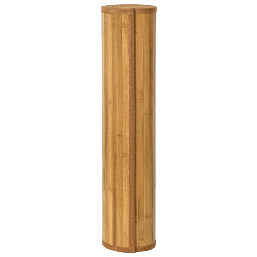 Covor dreptunghiular, natural, 80x400 cm, bambus