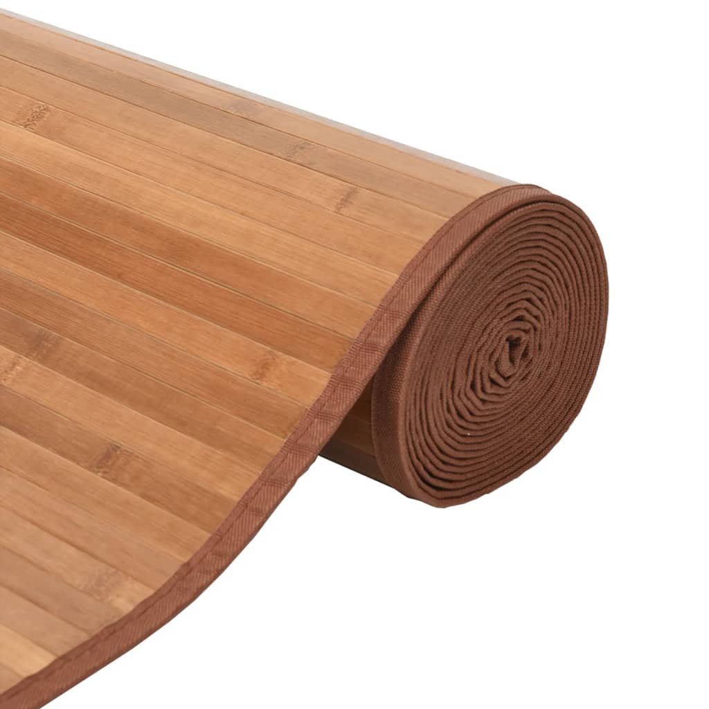 Covor dreptunghiular, natural, 100x200 cm, bambus