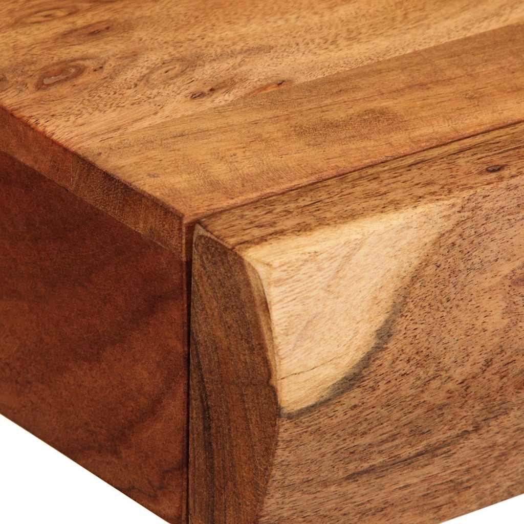 Rafturi de perete 2 buc 40x17x8 cm din lemn masiv de salcâm