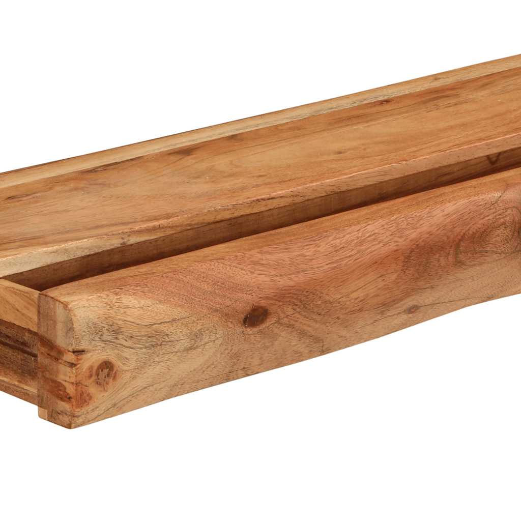 Rafturi de perete 2 buc 100x17x8 cm Lemn masiv de salcâm