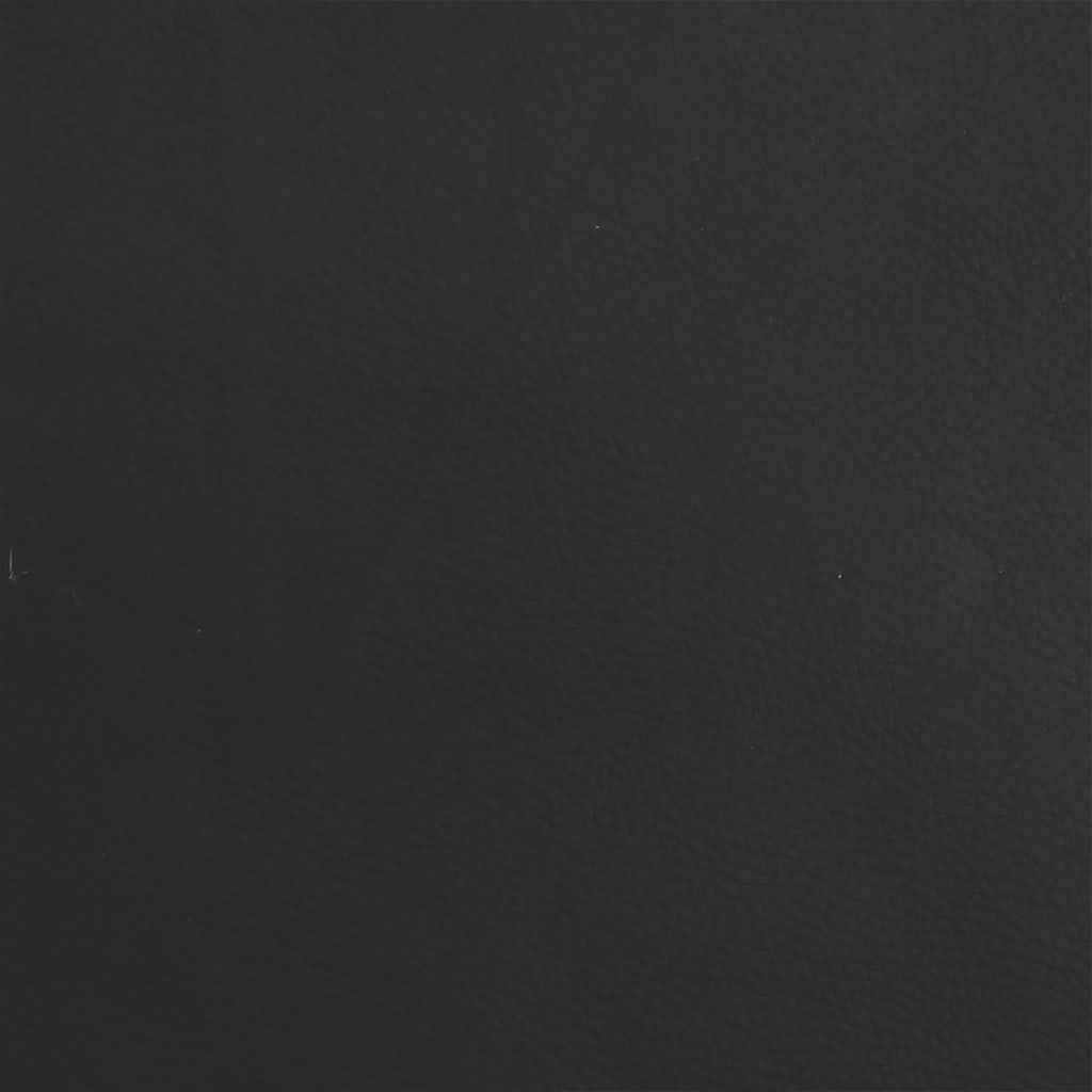 Canapea extensibilă cu 2 locuri, negru, piele ecologică