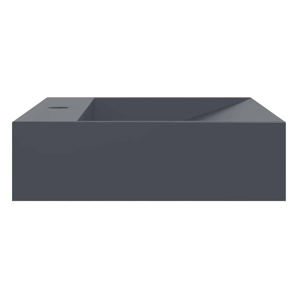 Chiuvetă antracit 60x38x11cm conglomerat turnat mineral/marmură