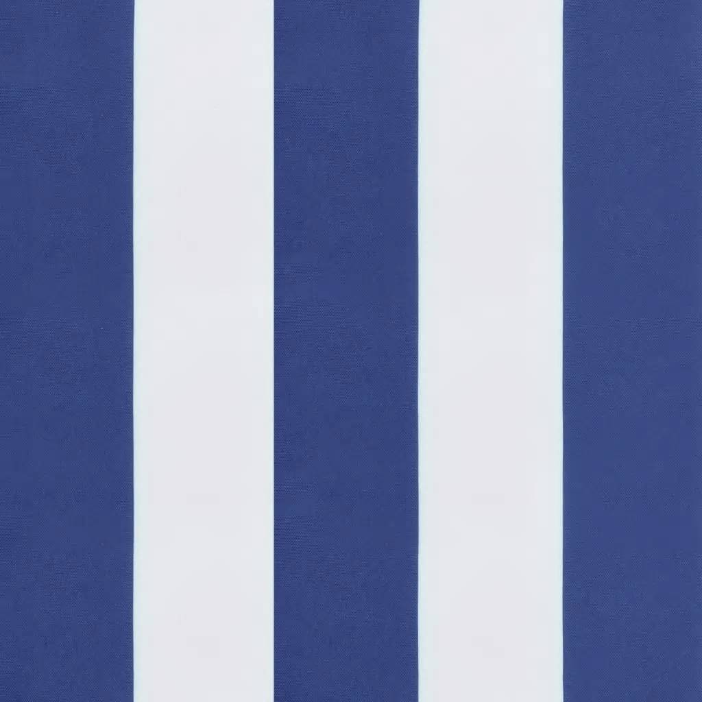 Perne de scaun spătar mic, 6 buc. dungi albastre&albe, textil