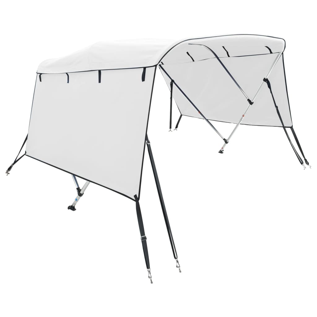 Parasolar Bimini 3 arcuri pereți laterali, 183x(137-152)x137 cm