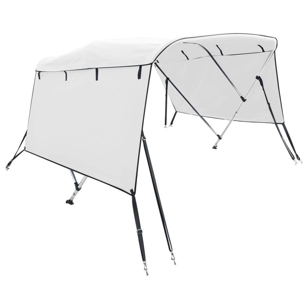 Parasolar Bimini 3 arcuri pereți laterali, 183x(154-167)x137 cm