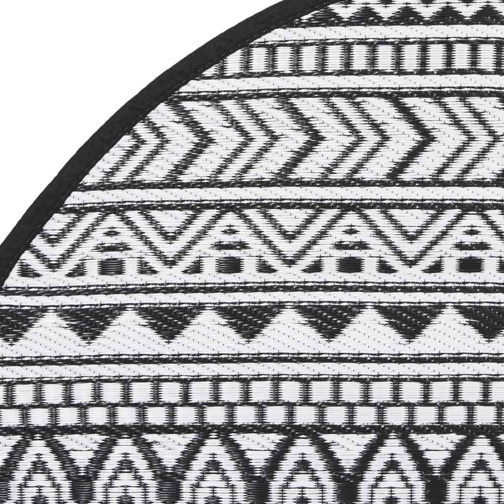 Covor de exterior, ARAKIL negru, Ø200 cm, PP