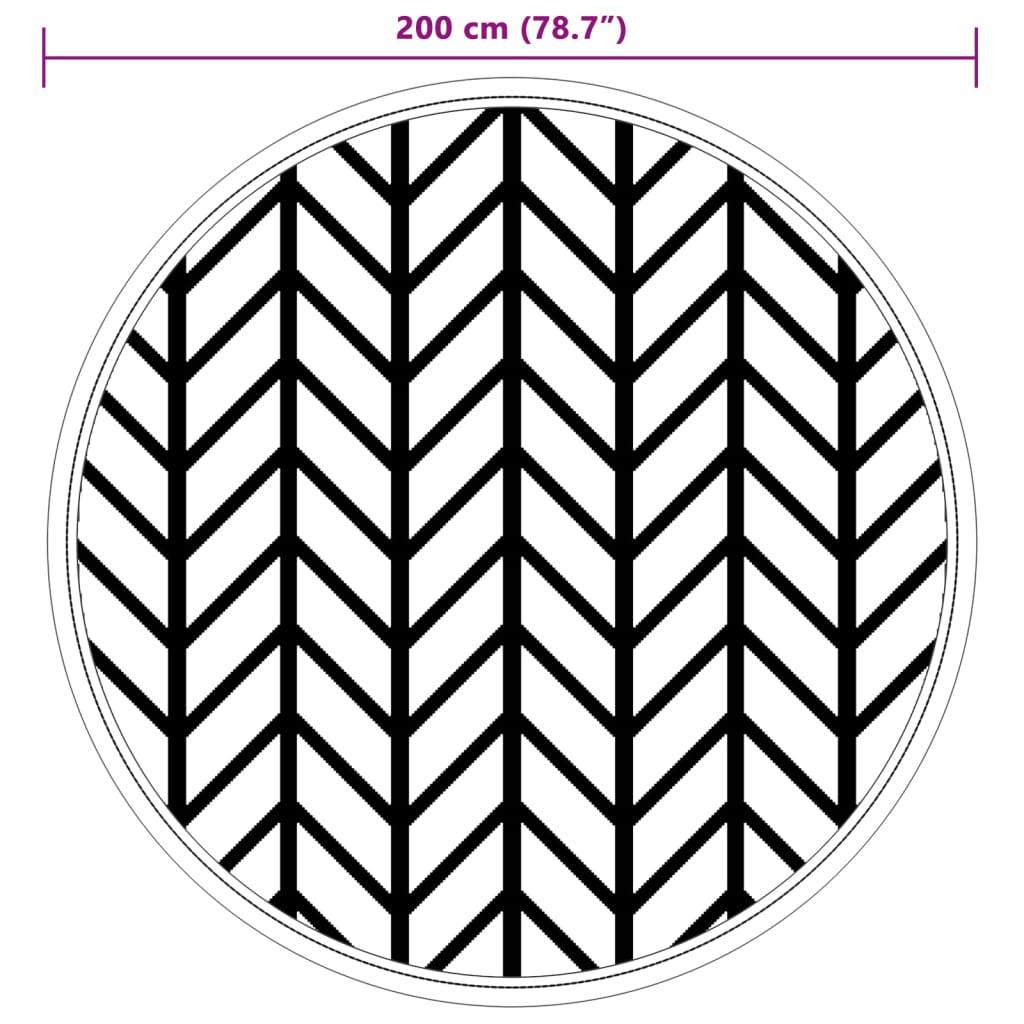 Covor de exterior, ARAKIL gri, Ø200 cm, PP