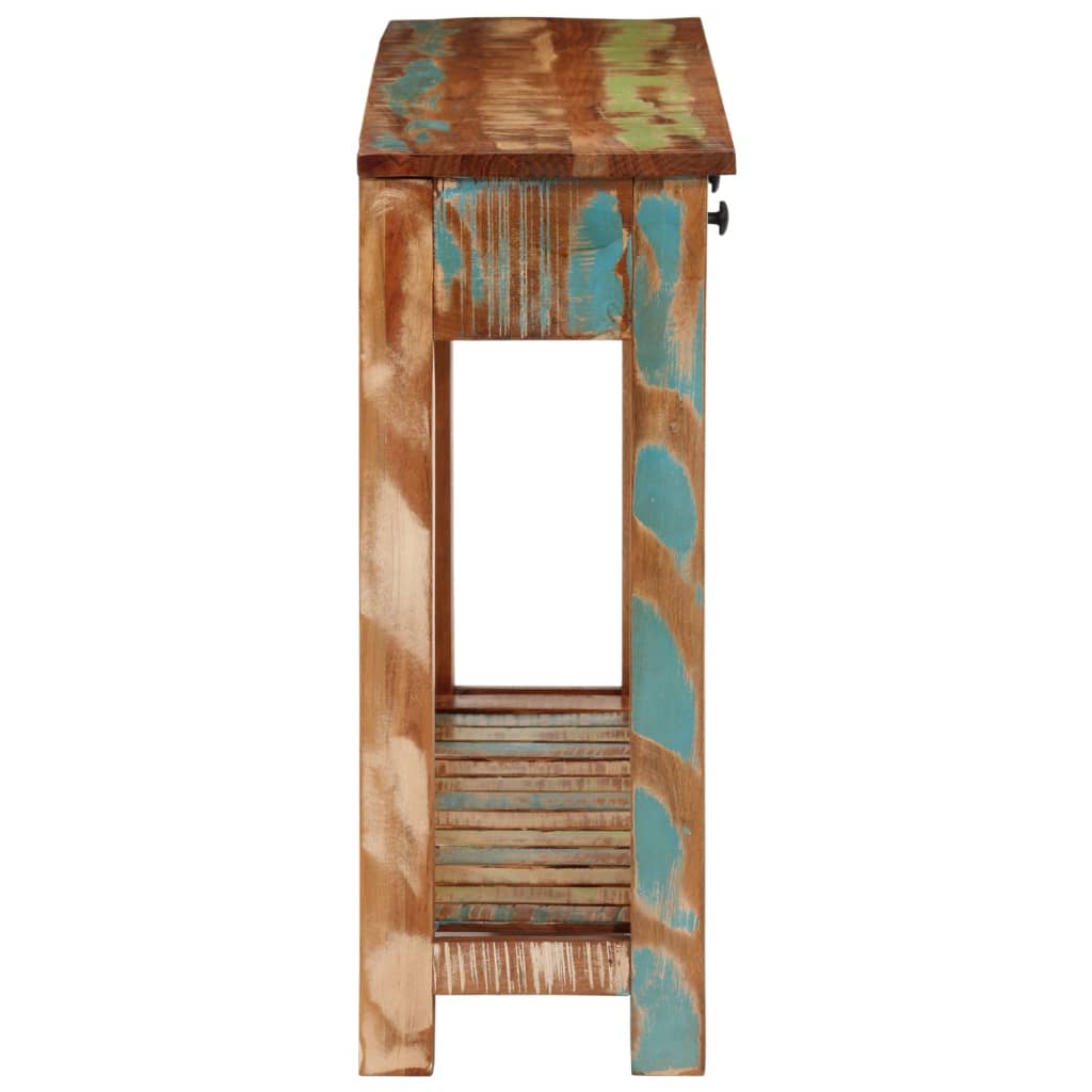 Masă consolă, 110x30x76 cm, lemn masiv reciclat