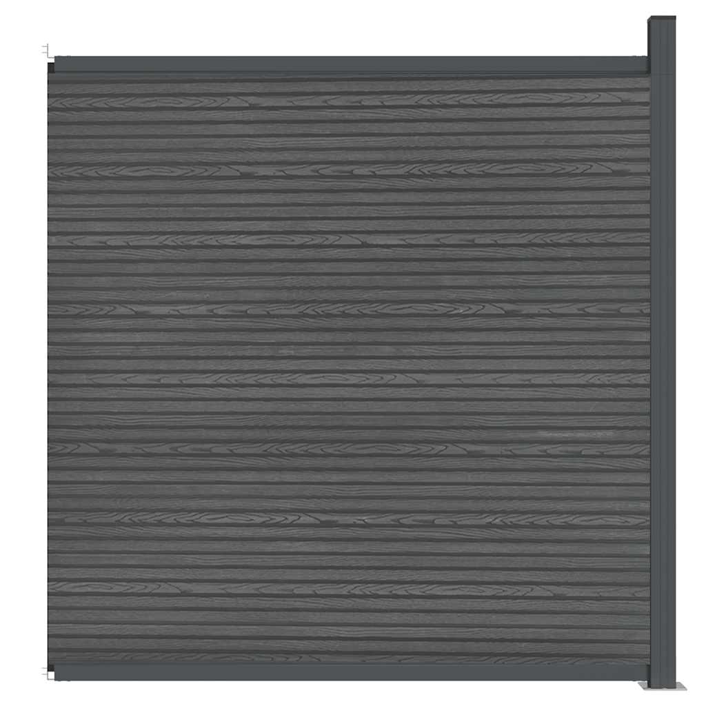 Panouri de gard, gri, 173x186 cm, WPC