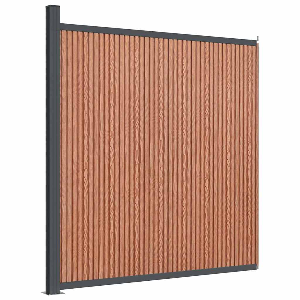 Panouri de gard, maro, 173x186 cm, WPC