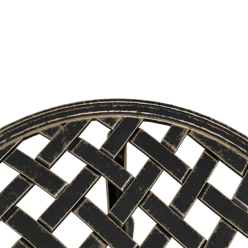 Masă de grădină, bronz, Ø48x53 cm, aluminiu turnat