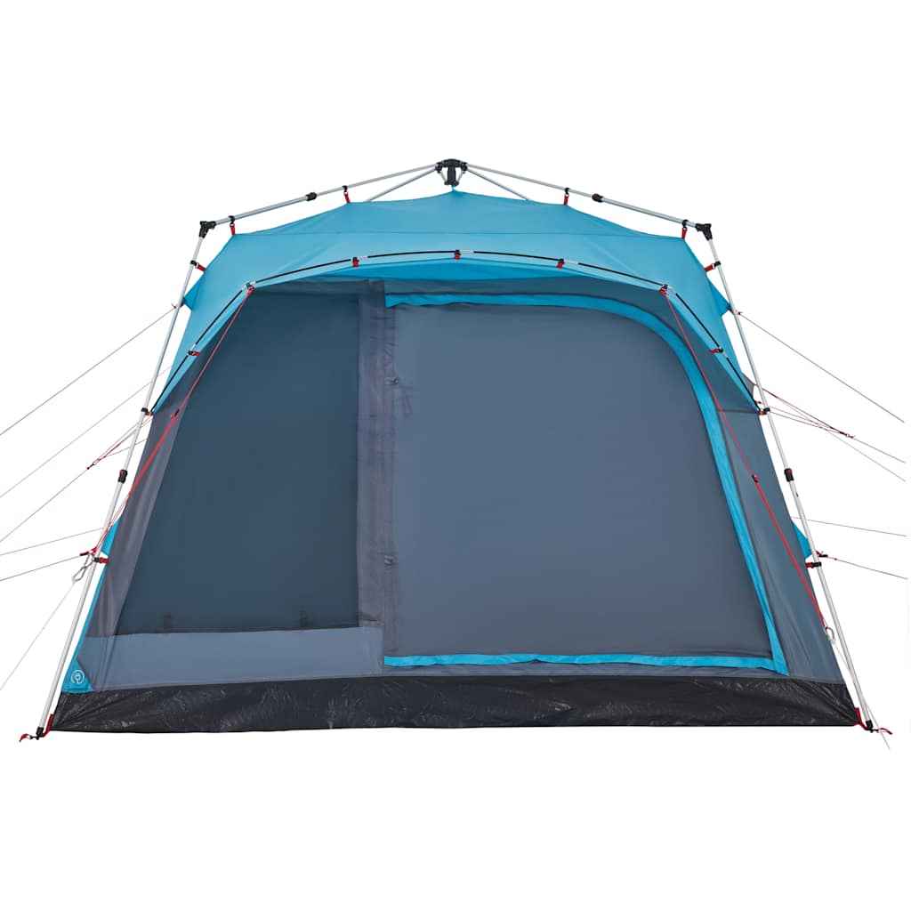 Cort de familie 7 persoane, albastru, setare rapidă