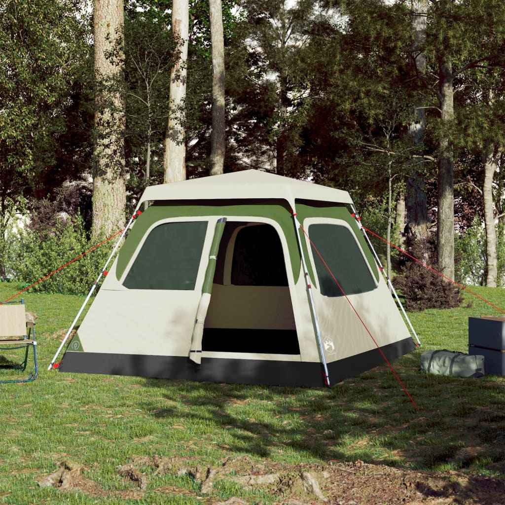 Cort de camping cupolă 4 persoane, setare rapidă, verde