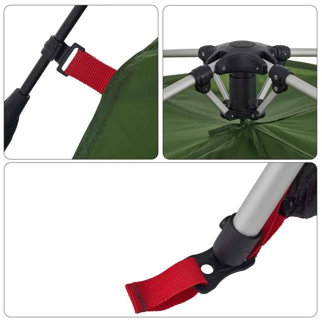 Cort de camping cupolă 4 persoane, setare rapidă, verde