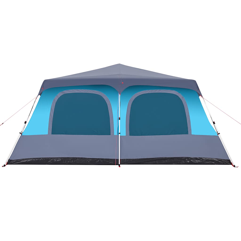 Cort de familie cupolă 10 persoane, setare rapidă, albastru