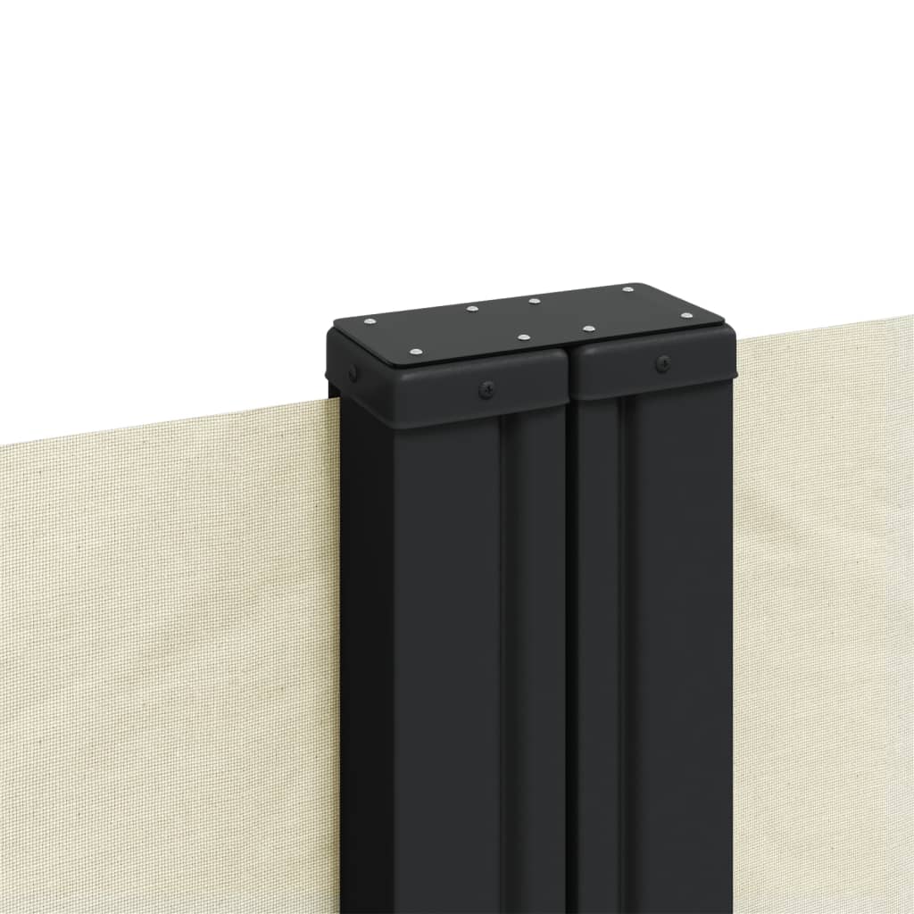 Copertină laterală retractabilă, crem, 100 x 1000 cm