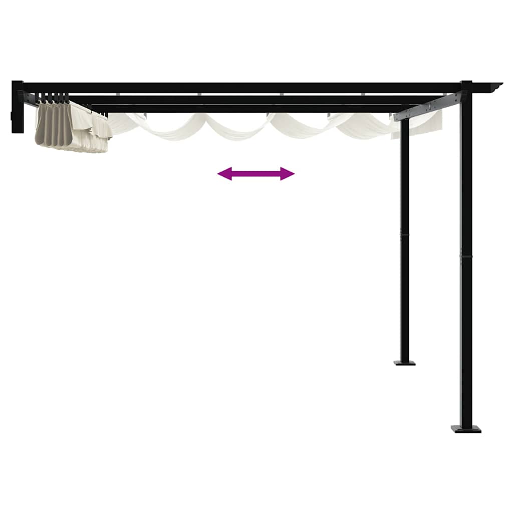 Foișor montat pe perete Crem Oțel