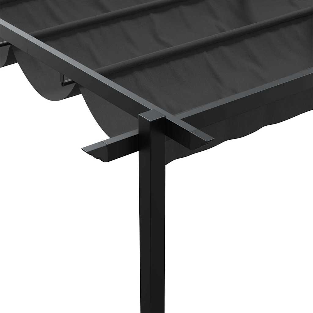 Foișor montat pe perete Antracit Oțel