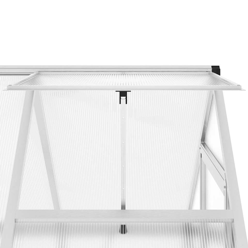 Sere cu cadru de bază, argintiu, 169x114x195 cm, aluminiu