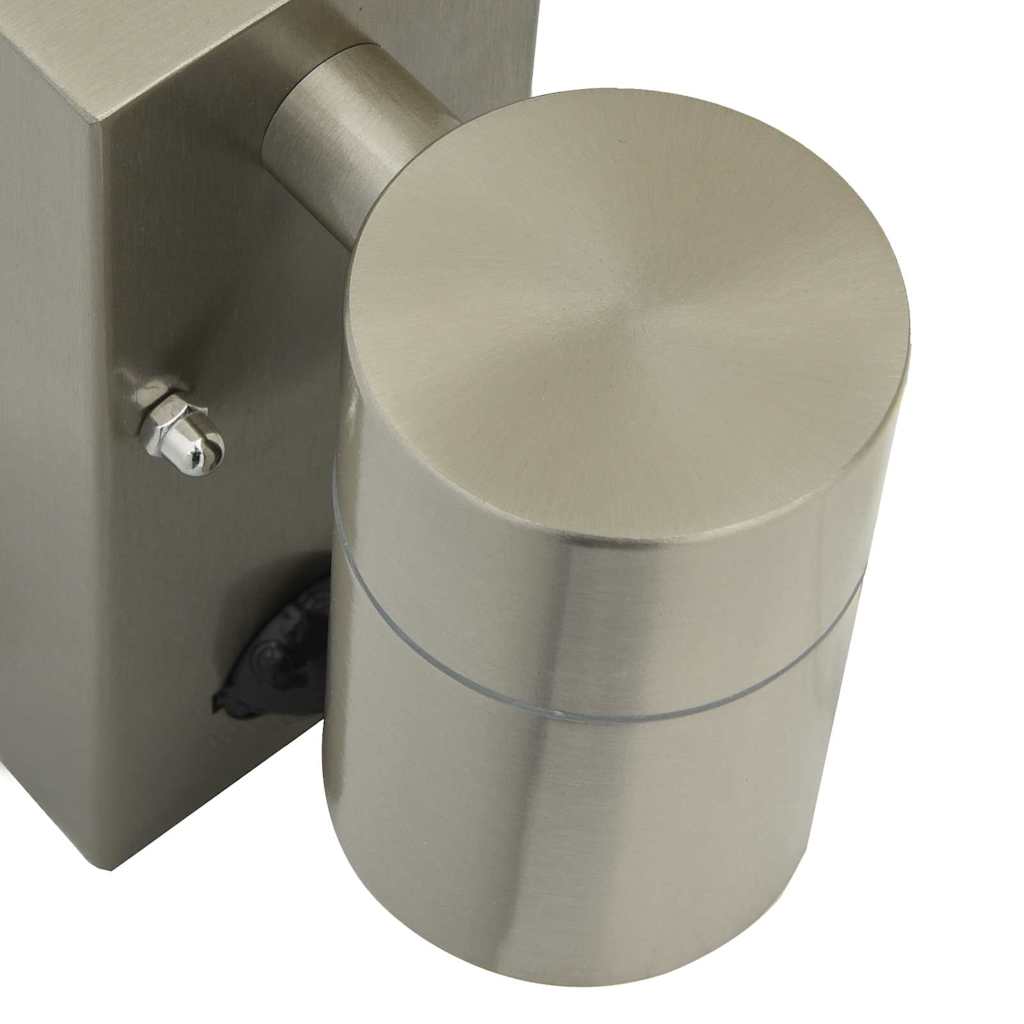 Lumină de perete pentru exterior 2 pcs Argintiu