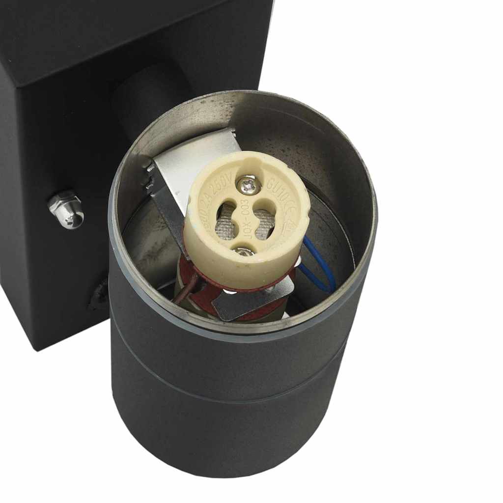 Lumină de perete pentru exterior 2 pcs Negru 7 x 10 x 22 cm