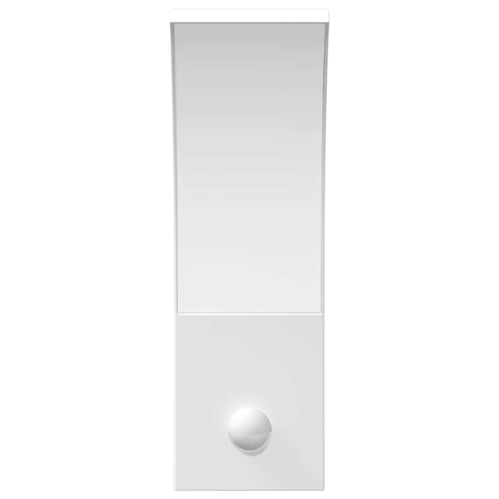 Lămpi exterioare de perete LED/senzor 2 buc alb aluminiu turnat