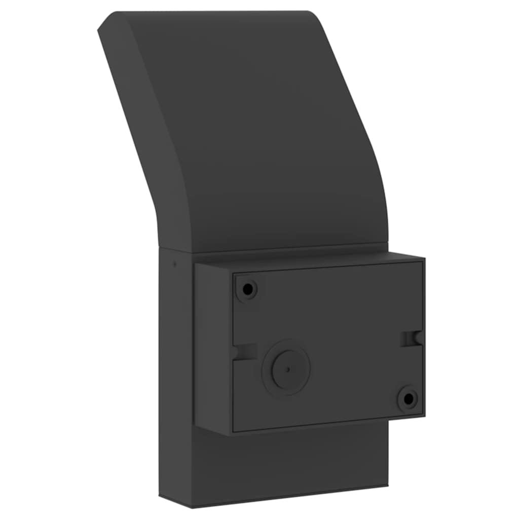 Lămpi exterioare de perete cu LED 2 buc. negru, aluminiu turnat