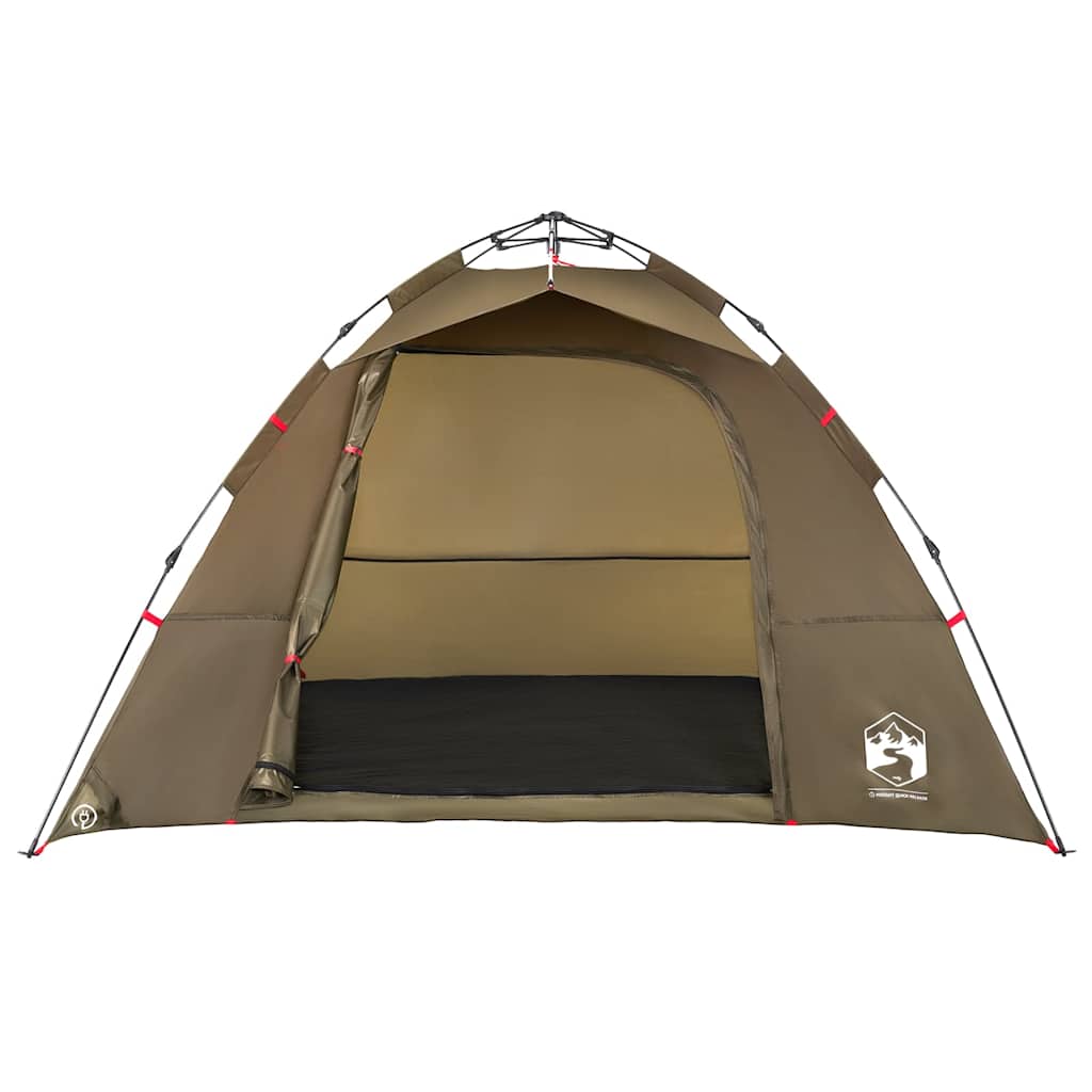 Cort de pescuit 4 persoane, verde măsliniu, setare rapidă