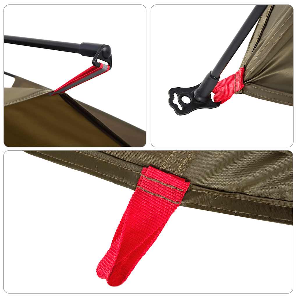 Cort de pescuit 4 persoane, verde măsliniu, setare rapidă